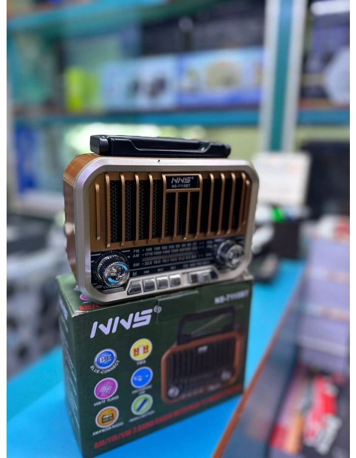 NNS NS-7115BT Taşınabilir Nostaljik Radyo Bluetooth Hoparlör Toptan