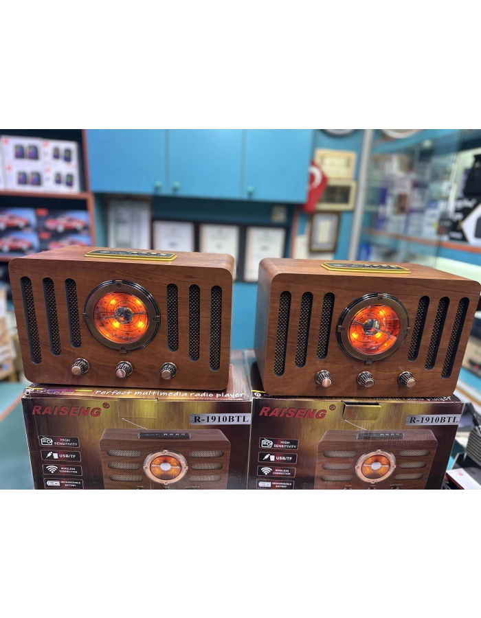 R-1910 Nostaljik Masaüstü Radyo Bluetooth FM Dekoratif Toptan