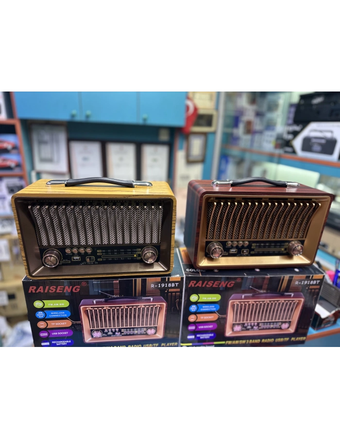 R-1918 Büyük Boy Nostaljik Radyo Bluetooth 3 Bant Dekoratif Toptan
