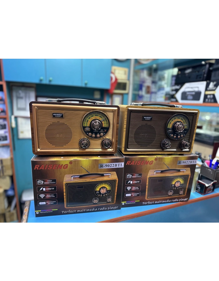 R-9022 Nostaljik Masaüstü Radyo Bluetooth FM Dekoratif Toptan