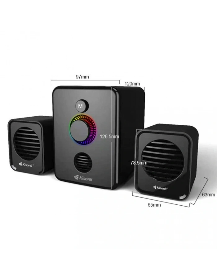 PC hoparlörü Bluetooth 2+1 USB ve jack girişli