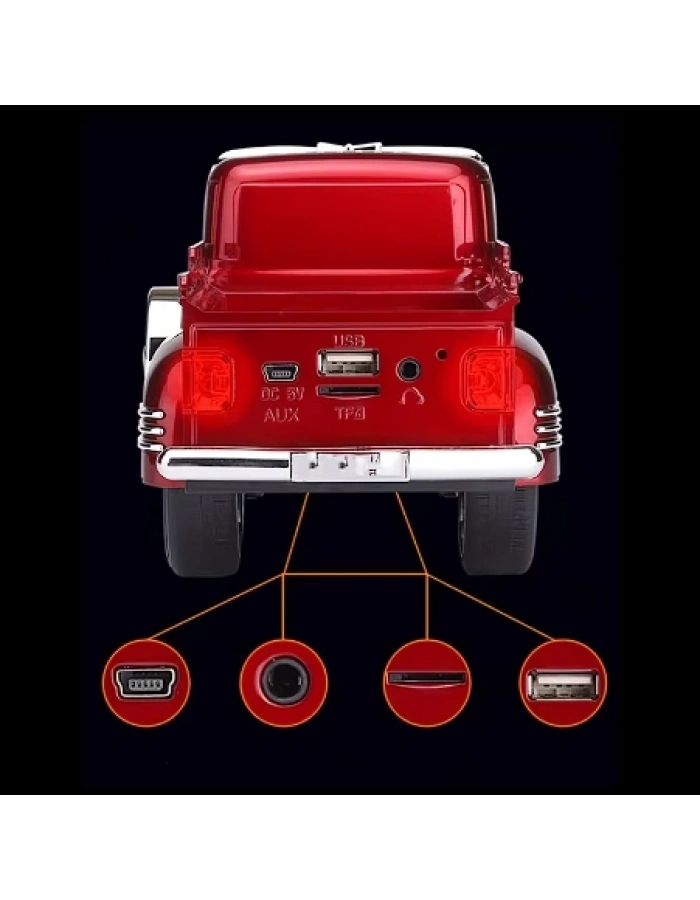 WS-558BT Klasik Pikap Kamyon Araba Şeklinde Bluetooth Hoparlör Retro