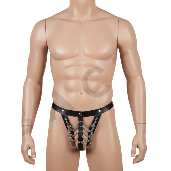 Fantazi Deri Zincirli Erkek İç Çamaşırı