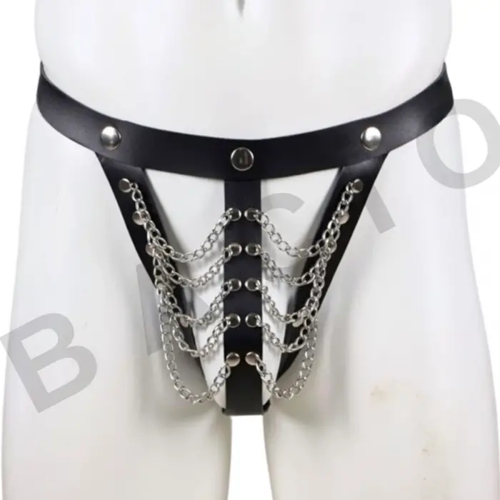 Fantazi Deri Zincirli Erkek İç Çamaşırı