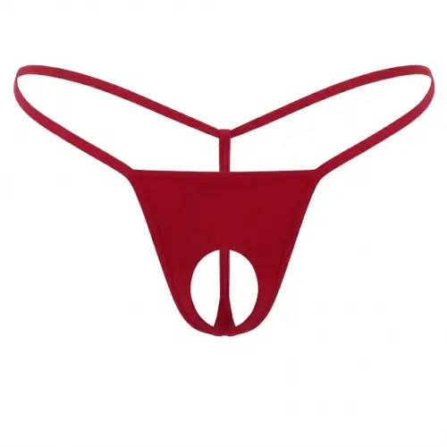 Kırmızı Özel Bölgesi Açık Kadın String