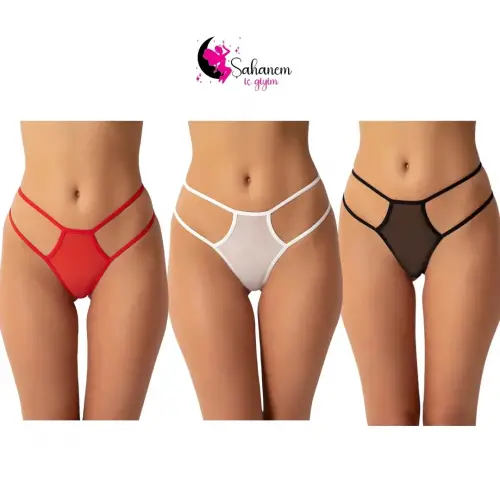 Kadın 3lü Tül String
