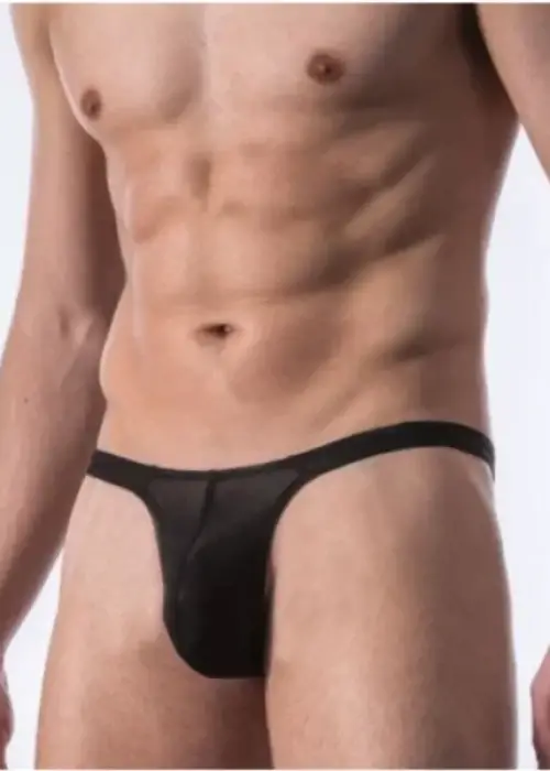 Fantazi Siyah Seksi Transparan Erkek İç Çamaşırı