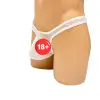 Fantezi Beyaz Transparan Tül Erkek String Tanga (PEDSİZ)