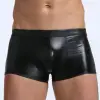 Fantezi Deri Görünümlü Seksi Siyah Erkek Boxer