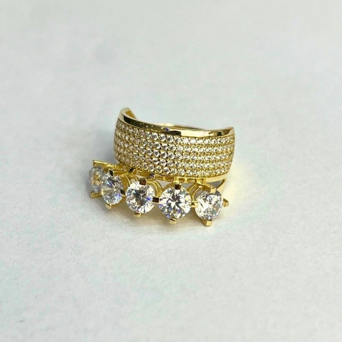 14 Ayar Altın 5 taşlı Alyans