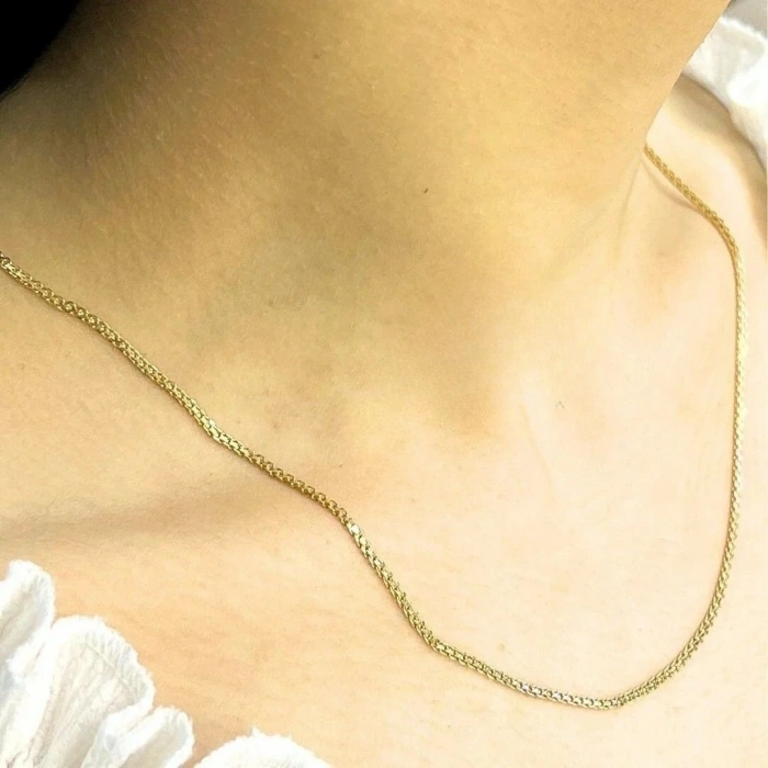 14 Ayar Altın Ayna Zincir