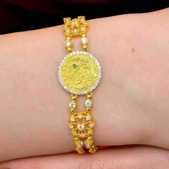 14 Ayar Altın Baskı Reşatlı Bileklik