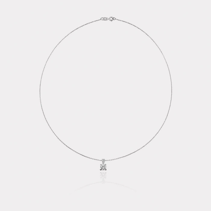 14 Ayar Altın Beyaz Tektaş Kolye