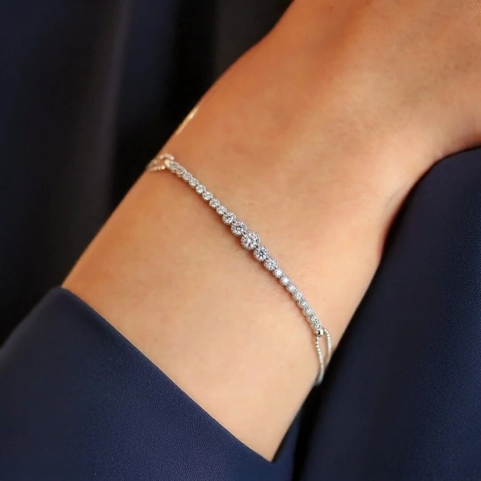 14 Ayar Altın Beyaz Tria Zincirli Set Takımı