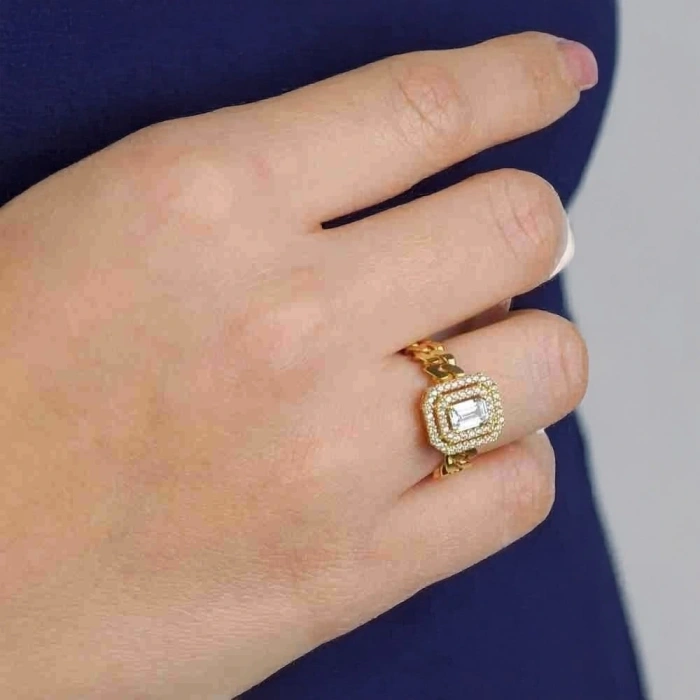 14 Ayar Altın Gurmet Baget Yüzük