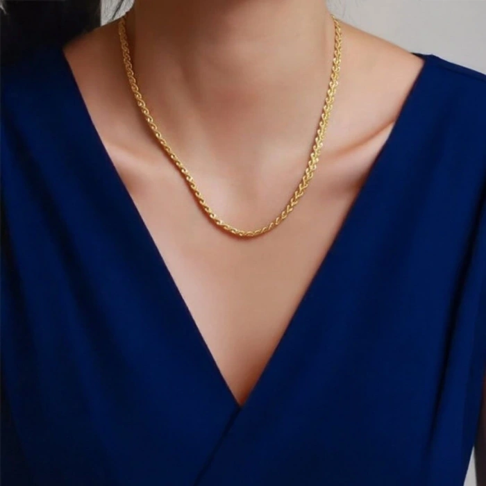 14 Ayar Altın İkili Halat Örgü Set Takımı