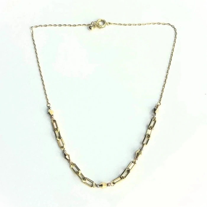 14 Ayar Altın Küp Dorika Zincir