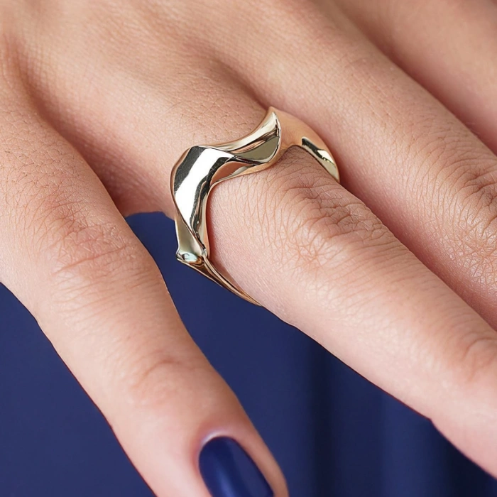 14 Ayar Altın Lüle Yüzük