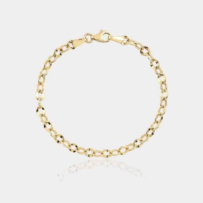 14 Ayar Altın Sade Çocuk Bilekliği