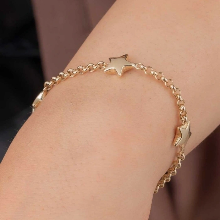 Çoklu Yıldız Altın Bileklik