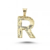 14 Ayar Altın Ayna Zincirli Kalemli Harf Kolye
