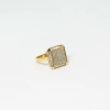14 Ayar Altın Kare Baget Yüzük