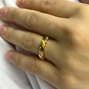 14 AYAR ALTIN BAŞAK BURMA YÜZÜK