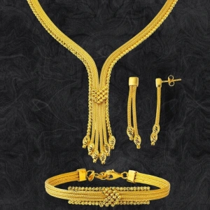 14 Ayar Altın Dorikalı Hasır Örgü Set Takımı