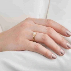 14 Ayar Altın Gurmet Baget Yüzük