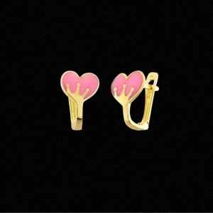 14 Ayar Altın Motifli Çocuk Küpesi