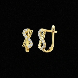 14 Ayar Altın Motifli Çocuk Küpesi