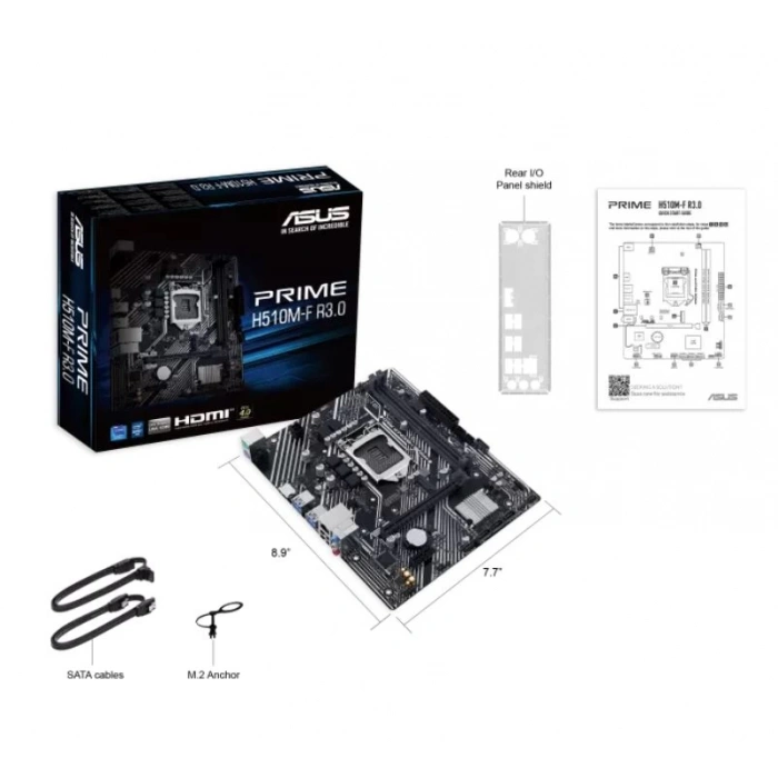 ASUS PRIME H510M-F R3.0 H470 DDR4 (Vga Yok) GLan mATX HDMI M2 USB3 1200Pv2 Anakart