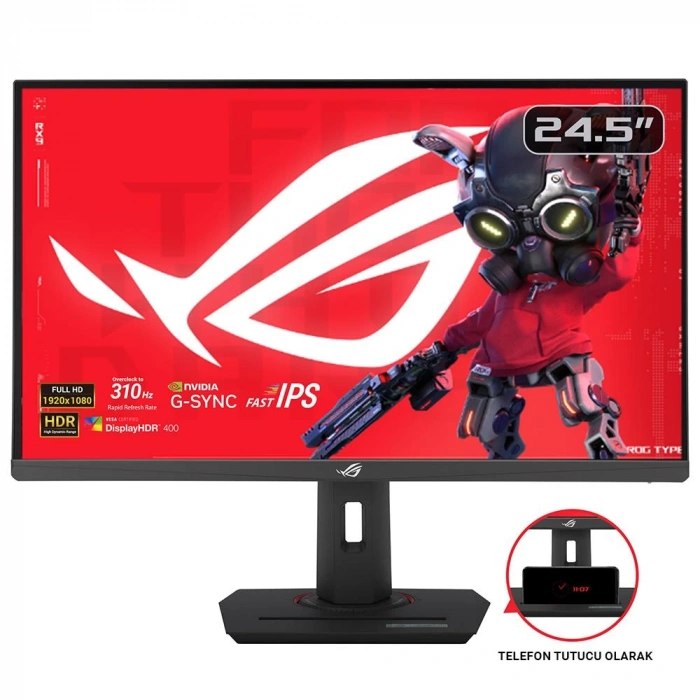 ASUS XG259CMS ROG Strix 24.5 LED IPS 1ms 310Hz 1920x1080 FullHD 1x HDMI 1x DP 1x USB-C (Vesa) HDR10 Pivot VRR G-Sync Si