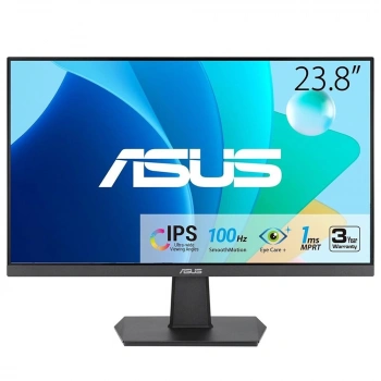 ASUS VA24EHF 23.8 LED IPS 1ms 100Hz 1920x1080 FullHD HDMI (Vesa) Low Blue Siyah Monitör