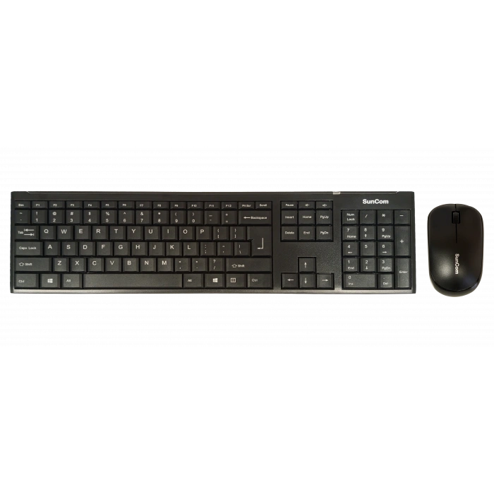 SUNCOM SKM-02W Q Ingilizce Kablosuz Siyah Klavye+ Mouse