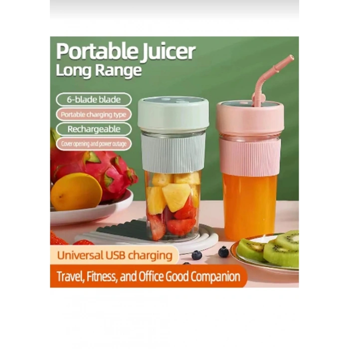 Fruvia BLFRV-001 Taşınabilir Şarjlı Mini Blender – 350 ml Termos Tasarım, Type-C, 6 Bıçak