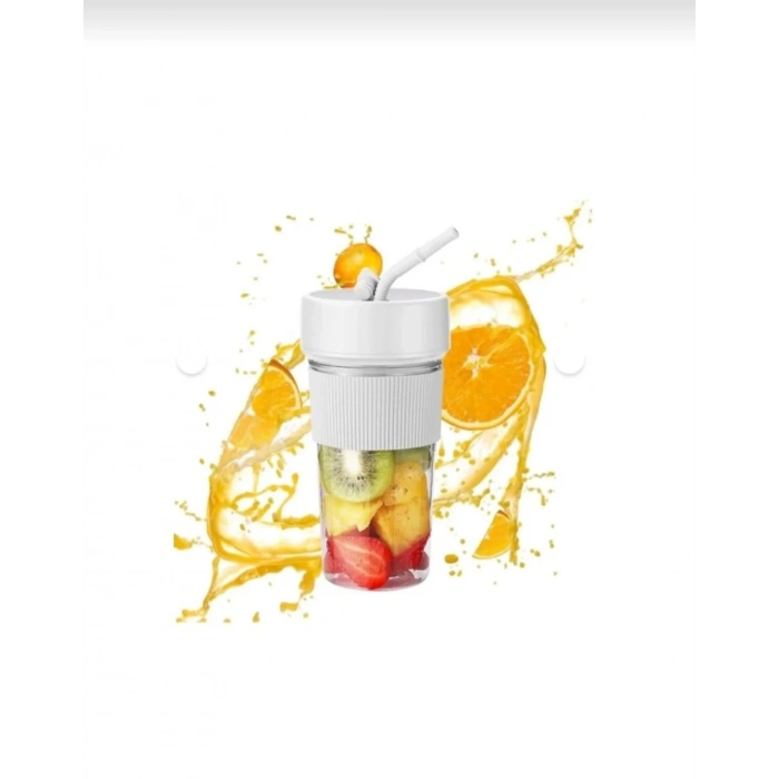 Fruvia BLFRV-001 Taşınabilir Şarjlı Mini Blender – 350 ml Termos Tasarım, Type-C, 6 Bıçak