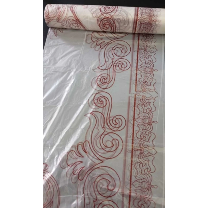 Masa Örtüsü Tek Kullanımlık Sofra 90 cm x 10 Metre Şeffaf Desenli Naylon Sofra 5 PAKET TOPLAM 50 METRE