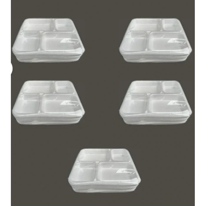 4 Gözlü Köpük Tabak DÜGÜN NİŞAN PİKNİK ORGANİZASYONLARINIZ İÇİN KULLAN AT ÜRÜN 50 ADET