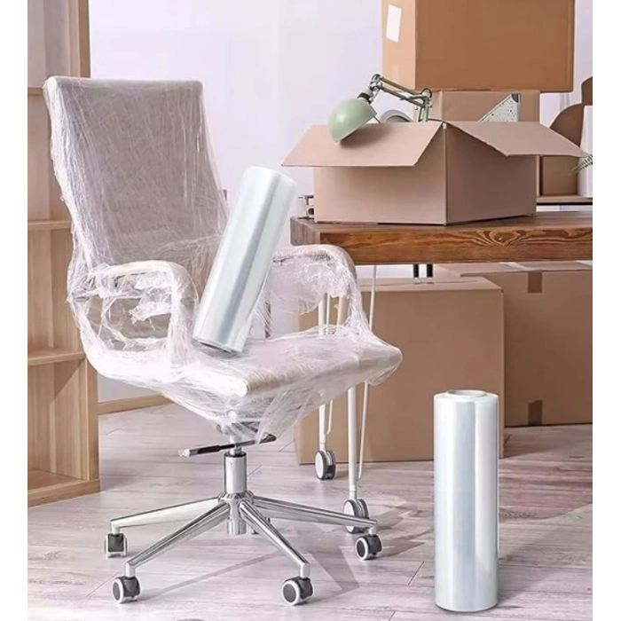 17 Mic Kalın şeffaf renk Eşya Mobilya Sarma Koruma Ambalaj Streci Taşınma Koli Streci 2 rulo