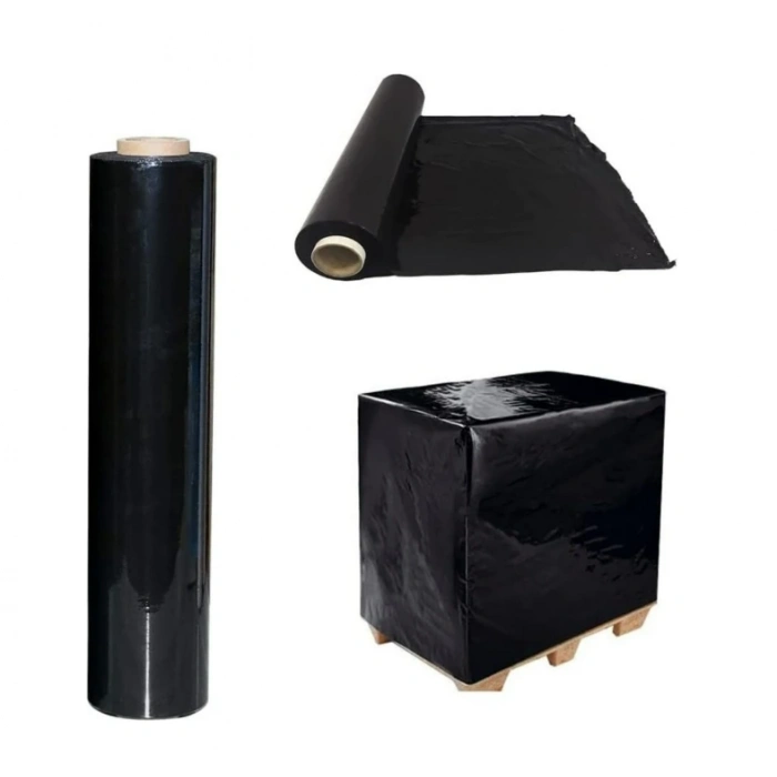 17 Mic Kalın siyah renk Eşya Mobilya Sarma Koruma Ambalaj Streci Taşınma Koli Streci 2 rulo
