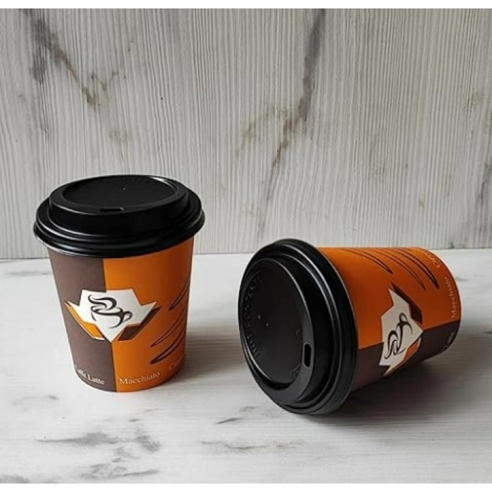 Yüksek Kalite Karton Bardak 8 OZ BÜYÜK KARTON BARDAK VE KAPAK MEYVE SUYU, KAHVE BARDAĞI,MEŞRUBAT BARDAĞI 4 paket 100 adet