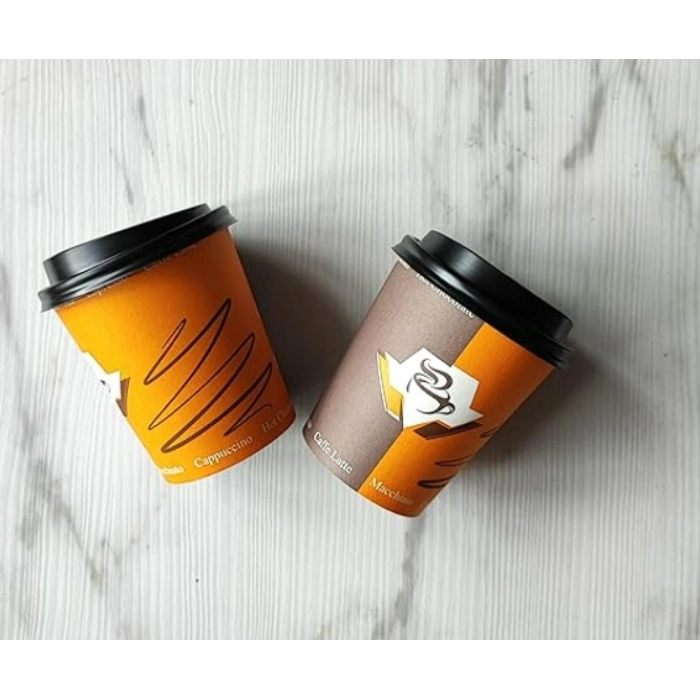 Yüksek Kalite Karton Bardak 8 OZ BÜYÜK KARTON BARDAK VE KAPAK MEYVE SUYU, KAHVE BARDAĞI,MEŞRUBAT BARDAĞI 4 paket 100 adet