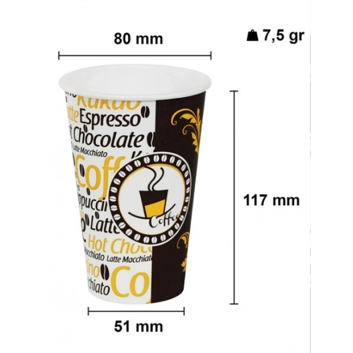 Yüksek Kalite Karton Bardak 12 OZ BÜYÜK KARTON BARDAK VE KAPAK MEYVE SUYU, KAHVE BARDAĞI,MEŞRUBAT BARDAĞI 4 paket 100 adet