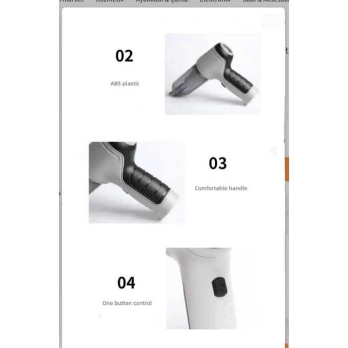 Yeni Araç Içi Şarjlı 180 Watt Mini Süpürge 12000PA 3ın1 Taşınabilir Güçlü Süpürge