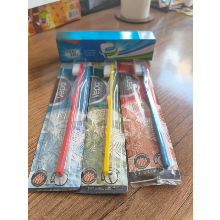 3LÜ ETKİ DİŞ MACUNU 1 ADET 50MM NATURAL ORTA DİŞ FIRÇASI 3 ADET