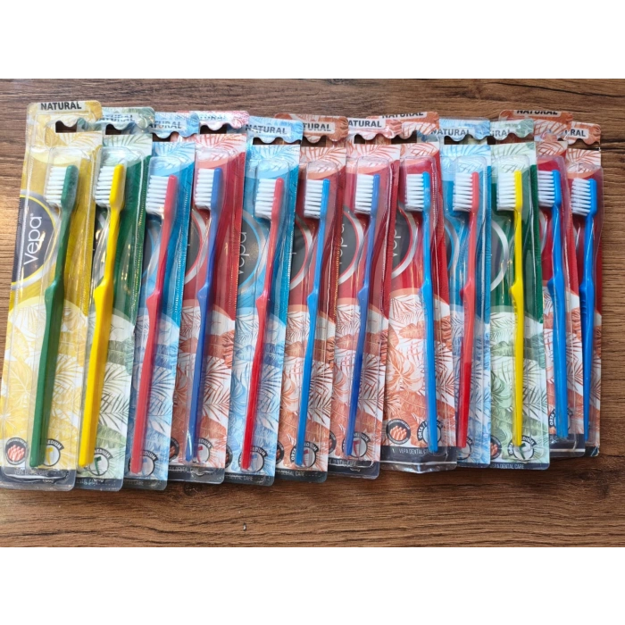 NATURAL ORTA DİŞ FIRÇASI 12 ADET