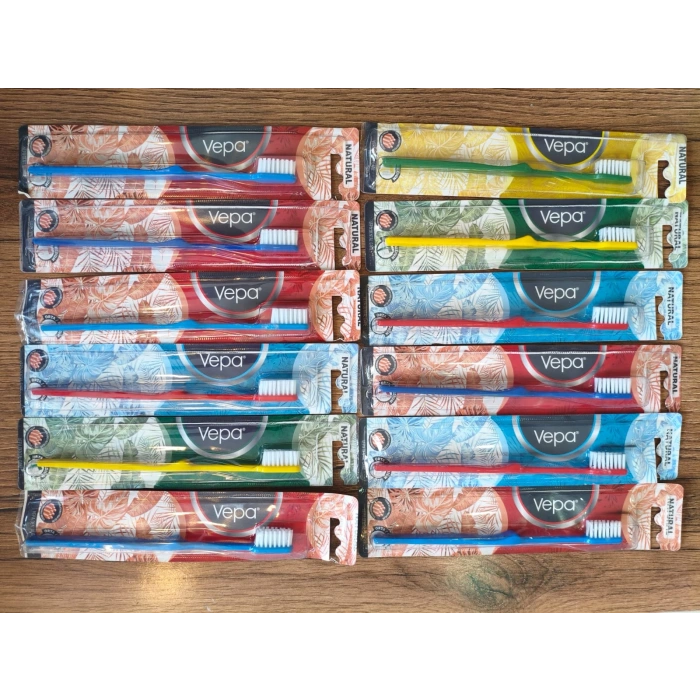 NATURAL ORTA DİŞ FIRÇASI 12 ADET