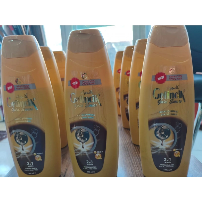 600 ml Gelincik Gold Serisi 2in1 Kremli Şampuan - Tüm Saç Tipleri için 600ml x 6 adet
