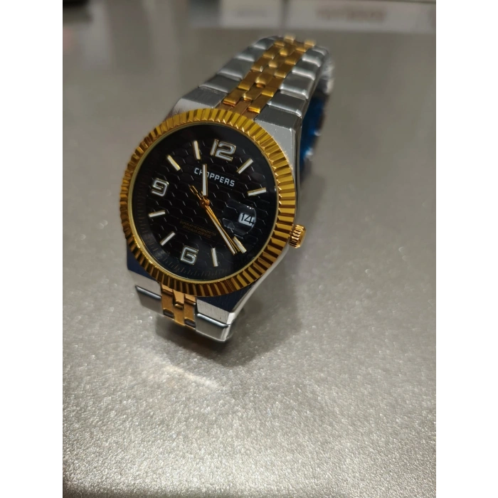 ANALOG Quartz Makina METAL ERKEK KOL SAATİ SİYAH KADRAN SU GEÇİRMEZ